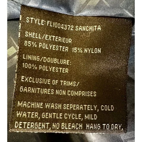 Vintage Womens London Fog Faux Suede Sanchita Jacket Drawstring Waist Blue Sz 1X - Picture 12 of 15